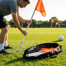 Spring-loaded football corner flags in various colours with weatherproof PVC poles - product detail