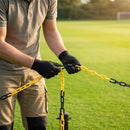 Plastic chain barrier connectors for traffic management