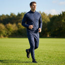 Men's full zip tracksuit in black and navy blue