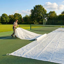 Tennis Court Covers made of lightweight plastic in white colour