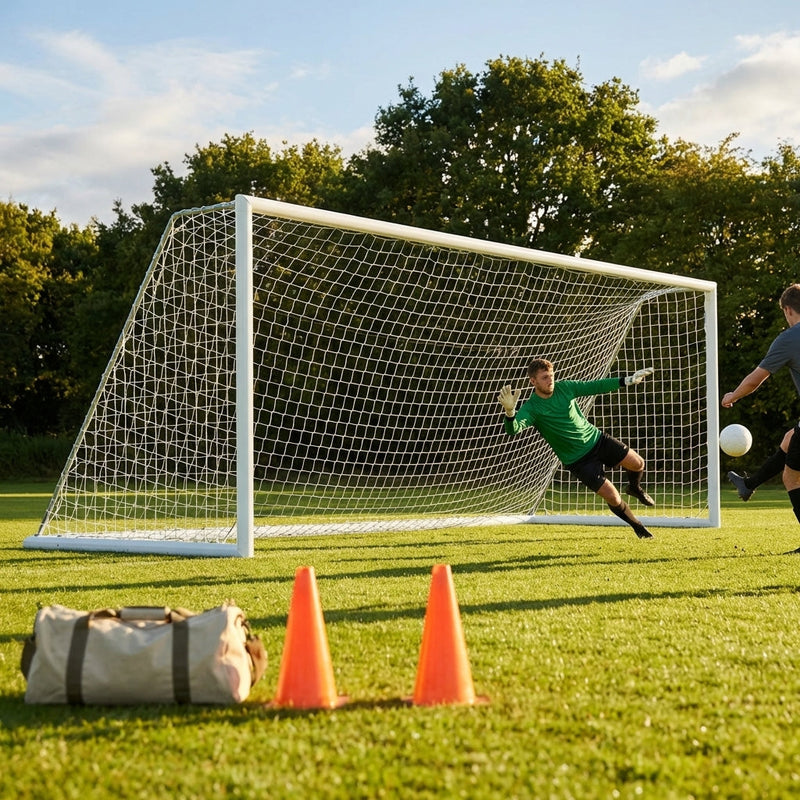 Football Net Socketed Aluminium Socketed Football Goal – Various Sizes