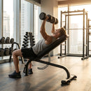 Adjustable Weight Bench in black, made of steel, ideal for gyms