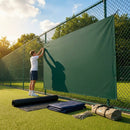 Green Tennis Court Windbreaks on an outdoor tennis court - product detail