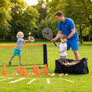 Mini Tennis Set with Rackets, Balls, Cones, and Bag
