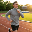 Men's tracksuit top in black, ideal for sports and casual wear