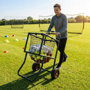 Image of Multi-Sport Ball Carry Cart with steel frame and netting - product detail