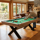 7ft pool table with green velvet surface and MDF wooden finish - product detail