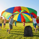Colourful kids parachute with handles for indoor and outdoor games