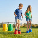 Kids bucket stilts in vibrant colours for indoor and outdoor play - product detail
