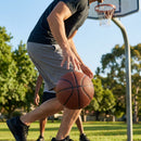 Basketball made of microfibre leather suitable for indoor and outdoor use