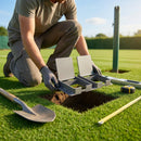 Galvanised steel tennis socket extender for court resurfacing