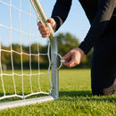 Durable goal locking buttons for football nets