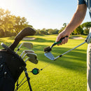 Compact golf club cleaning brush with nylon and metal bristles - product detail