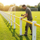 Football pitch spectator barrier system for secure sports fields - product detail