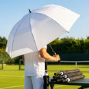 150cm black tennis umbrella with fibreglass frame and EVA handle - product detail