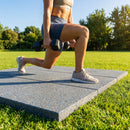 Rubber gym flooring mats, 50cm x 50cm, recycled rubber