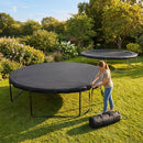Black durable PE trampoline cover for garden protection - product detail