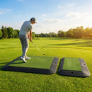 Rubber golf mat base for driving ranges, available in Standard and Pro sizes