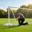 12 x 6ft football goal net made of HDPE for junior goals
