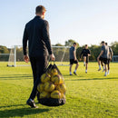 Football carry bag with 12 footballs, durable mesh