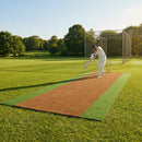 4m wide cricket matting with brown wicket and green surround