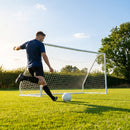12ft x 6ft football goal post with PVC frame and HDPE net - product detail