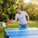 Standard table tennis bat with wood and rubber for indoor sports