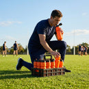 Set of 10 hygiene water bottles with non-contact nozzles and foldable carrier