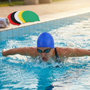 Silicone swimming caps available in five colours for training