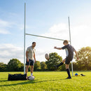 Mini rugby posts 5m in height, white aluminium for schools - product detail