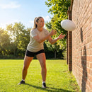 Rebound rugby ball for solo training