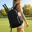 Racket backpack made from durable polyester for sports enthusiasts