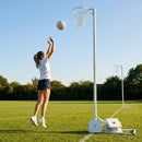 Netball posts with aluminium construction and adjustable height - product detail
