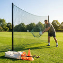 Ball stop netting system with steel posts and HDPP netting - product detail