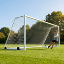 Freestanding stadium football goal with aluminium frame and box net - product detail