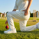 Junior cricket trousers in off-white, perfect for matches and training - product detail