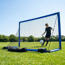 Folding football goal with aluminium frame and high-impact net - product detail