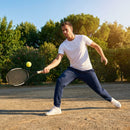 Men's tracksuit bottoms made from 100% polyester, available in six sizes