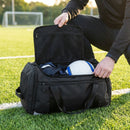 Sports Ball Duffle Backpack in black for gym and travel use - product detail