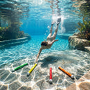 Vibrant multicolour swimming diving sticks made from PVC