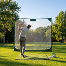 Pop-Up Golf Net for practice, available in two sizes, made from durable polyester.