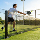Heavy-duty padel tennis posts in black, ideal for competitive courts - product detail