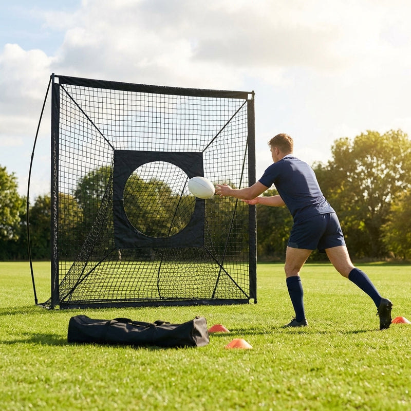 Rugby Passing Target Net – 7ft x 7ft Training Aid