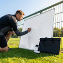 Double-sided coaching whiteboard with aluminium frame and markers - product detail