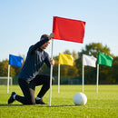 Customisable football corner flags in various colours and weatherproof design
