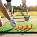 Rubber driving range tees in mixed sizes for golf practice