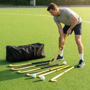 Hockey stick and ball set with fibreglass reinforcement for clubs and schools - product detail