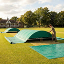 Mobile cricket pitch cover with galvanised steel frame and PVC cover - product detail