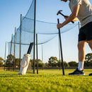 Black steel cricket netting support poles for batting practice - product detail