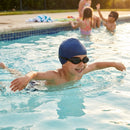 Kids' silicone swimming caps in a variety of colours for pool use